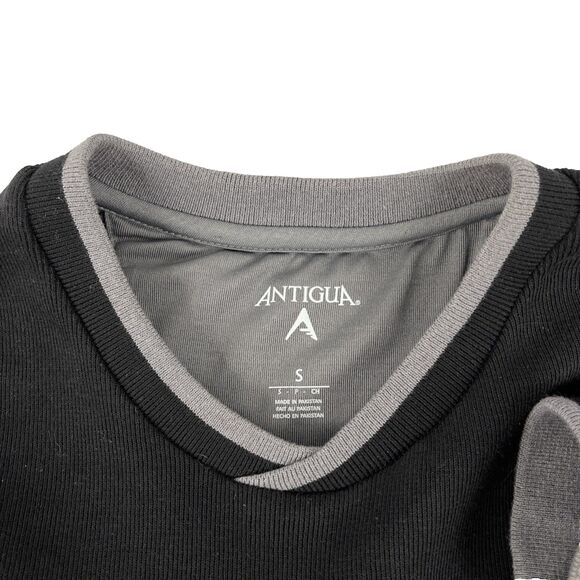 Mens Antigua Pittsburgh Steelers Ribbed Black Sweatshirt Size Small - Picture 2 of 7